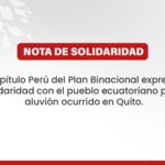 Nota de solidaridad con el pueblo ecuatoriano